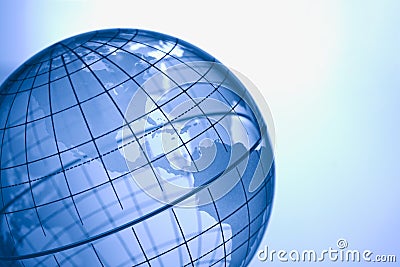 Blue globe Stock Photo