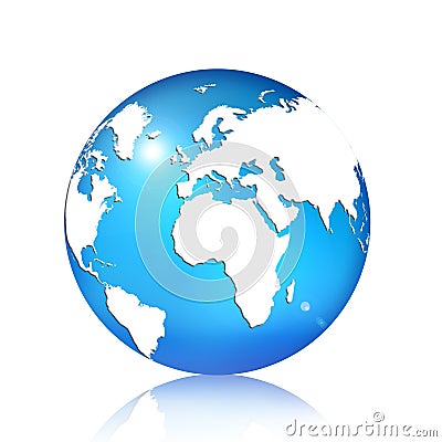 Blue globe Stock Photo