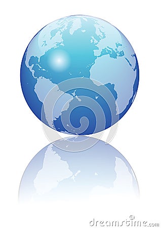 Blue globe Vector Illustration