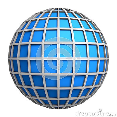 Blue globe symbol Stock Photo