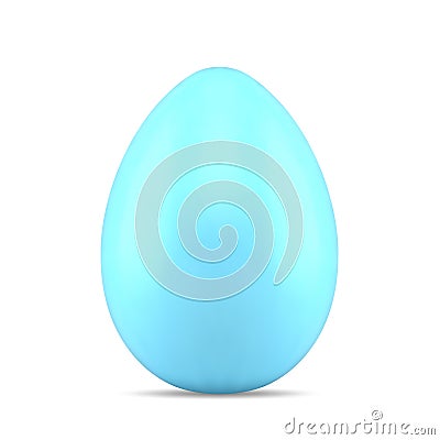 Blue glossy Easter egg 3d icon vector illustration. Minimalist chicken nourishment product Vector Illustration