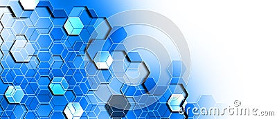Blue glossy oxygene abstract technology background Stock Photo