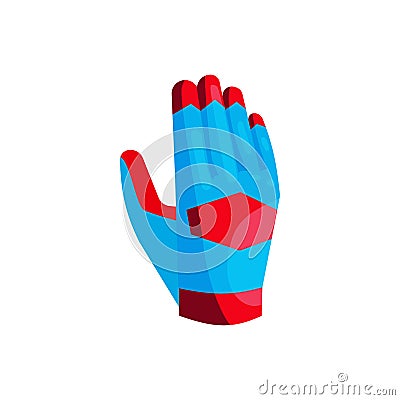 Blue glove of the goalkeeper icon, cartoon style Stock Photo