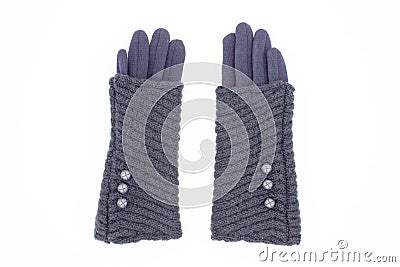 Blue gloves isolated image Stock Photo