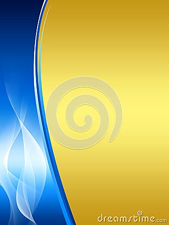 Blue and gold abstract background Stock Photo