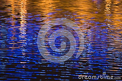 Blue and golden waves Stock Photo