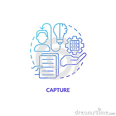 2D gradient capture linear icon concept Vector Illustration