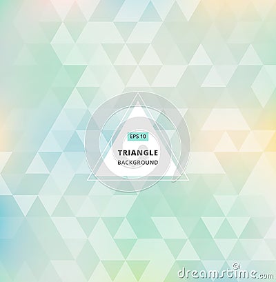 Blue green abstract triangle pattern background seamless Vector Illustration