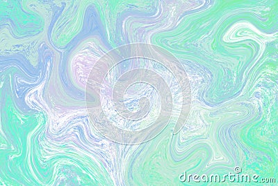 Blue green agate multicolored digital texture. Natural marbling abstraction backdrop. Digital suminagashi Stock Photo