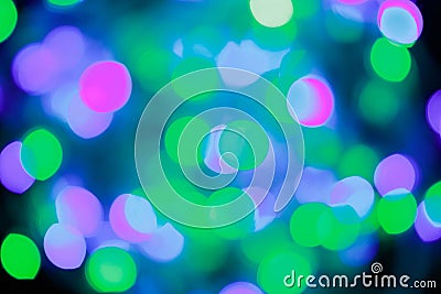 Blue and green festive christmas elegant abstract background with bokeh lights and stars Stock Photo