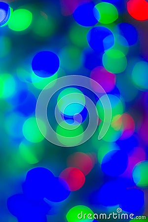 Blue and green festive christmas elegant abstract background with bokeh lights and stars Stock Photo