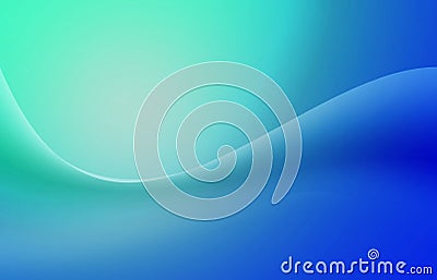 Blue and green gradient or shadow abstract science background with curved pattern graphic.Wave flow shape design create decoration Stock Photo