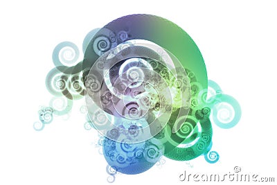 Blue Green Gradients Color Blend Abstract Design B Stock Photo