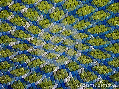 Blue and Green Lizard Skin Background Stock Photo