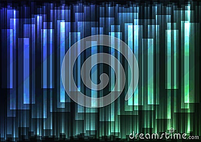 Blue green speed bar overlap in dark background Vector Illustration