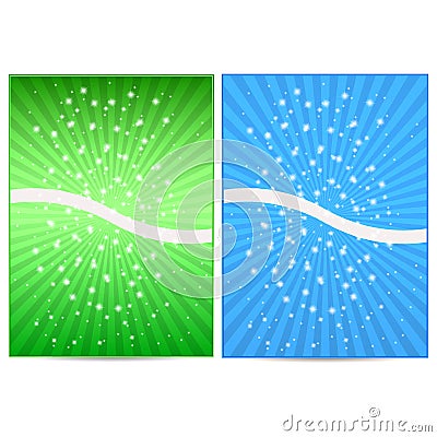 Blue and green Vector Illustration