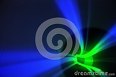 Blue and green vortex with light Stock Photo