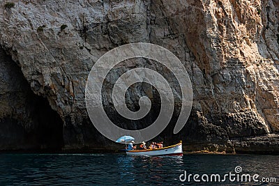 Blue Grotto boat trip, Malta Editorial Stock Photo