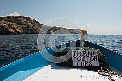 Blue Grotto boat trip, Malta Stock Photo