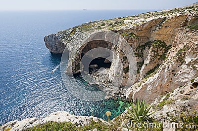 Blue Grotto Malta Stock Photo