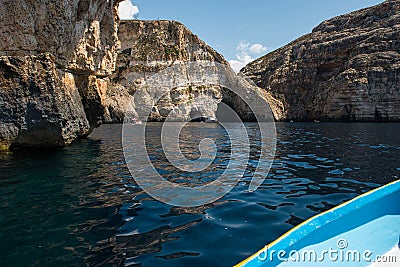 Blue Grotto boat trip, Malta Editorial Stock Photo