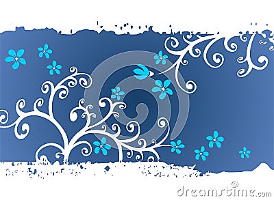 Blue grunge background Vector Illustration