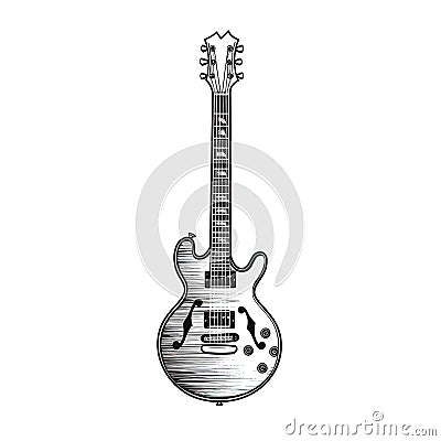 blue guitar ai generated Cartoon Illustration