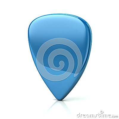 Blue guitar pick Cartoon Illustration