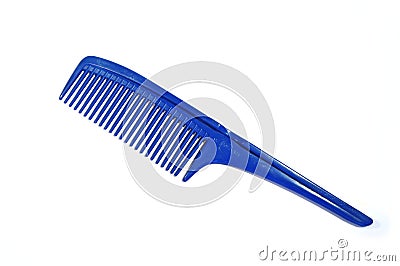 Blue hair comb Stock Photo