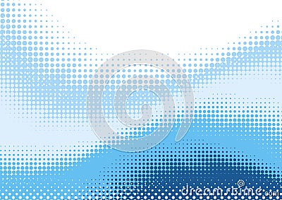 Blue halftone background Vector Illustration