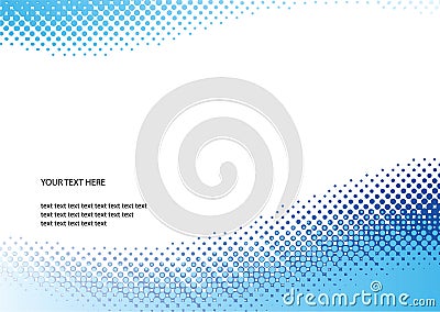 Blue halftone background Vector Illustration