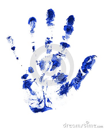 Blue hand Stock Photo