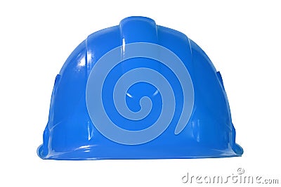 Blue hard hat Stock Photo