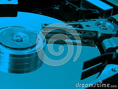 Blue hdd Stock Photo