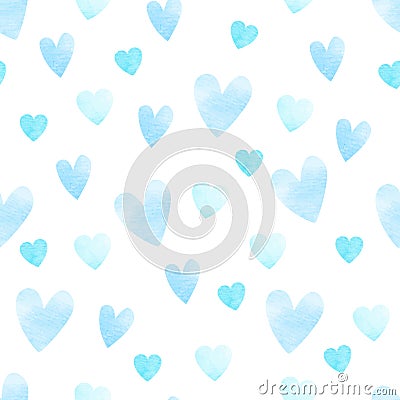 Blue heart pattern Vector Illustration