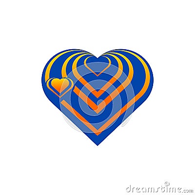 Beautiful bright heart. Vector Illustration