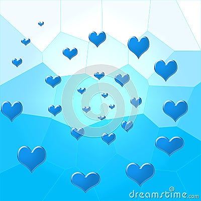 Blue hearts Stock Photo