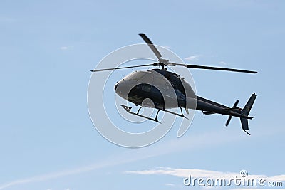 Blue Helicopter Stock Photo