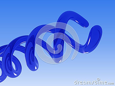 Blue helix Stock Photo