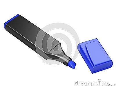 Blue highlighter Stock Photo