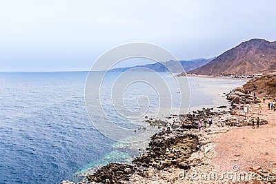 The blue hole in Dahab, Egypt. Editorial Stock Photo