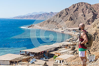 Blue hole, Dahab, Sinai, Red Sea, Egypt Editorial Stock Photo