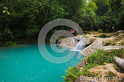 Blue hole jamaica Stock Photo