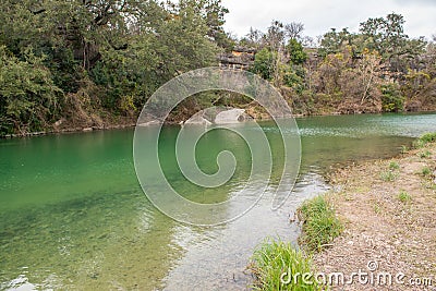 Blue Hole Swimming Area Stock Photo