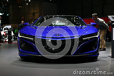 Blue Honda Concept Car in Geneva International Motor Show GIMS 2019 Editorial Stock Photo