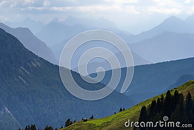 Blue horizons - Dolomiti Italy Stock Photo