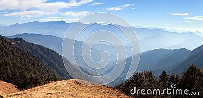 Blue horizons - view from Khaptad national park, Nepal Stock Photo