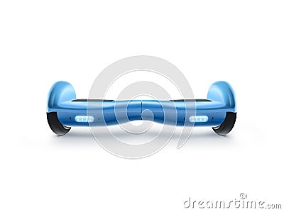 Blue hyro scooter stand on white Stock Photo