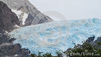 Blue ice patagonian glacier Stock Photo