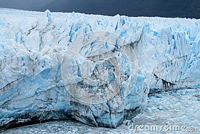 Blue ice patagonian glacier Stock Photo